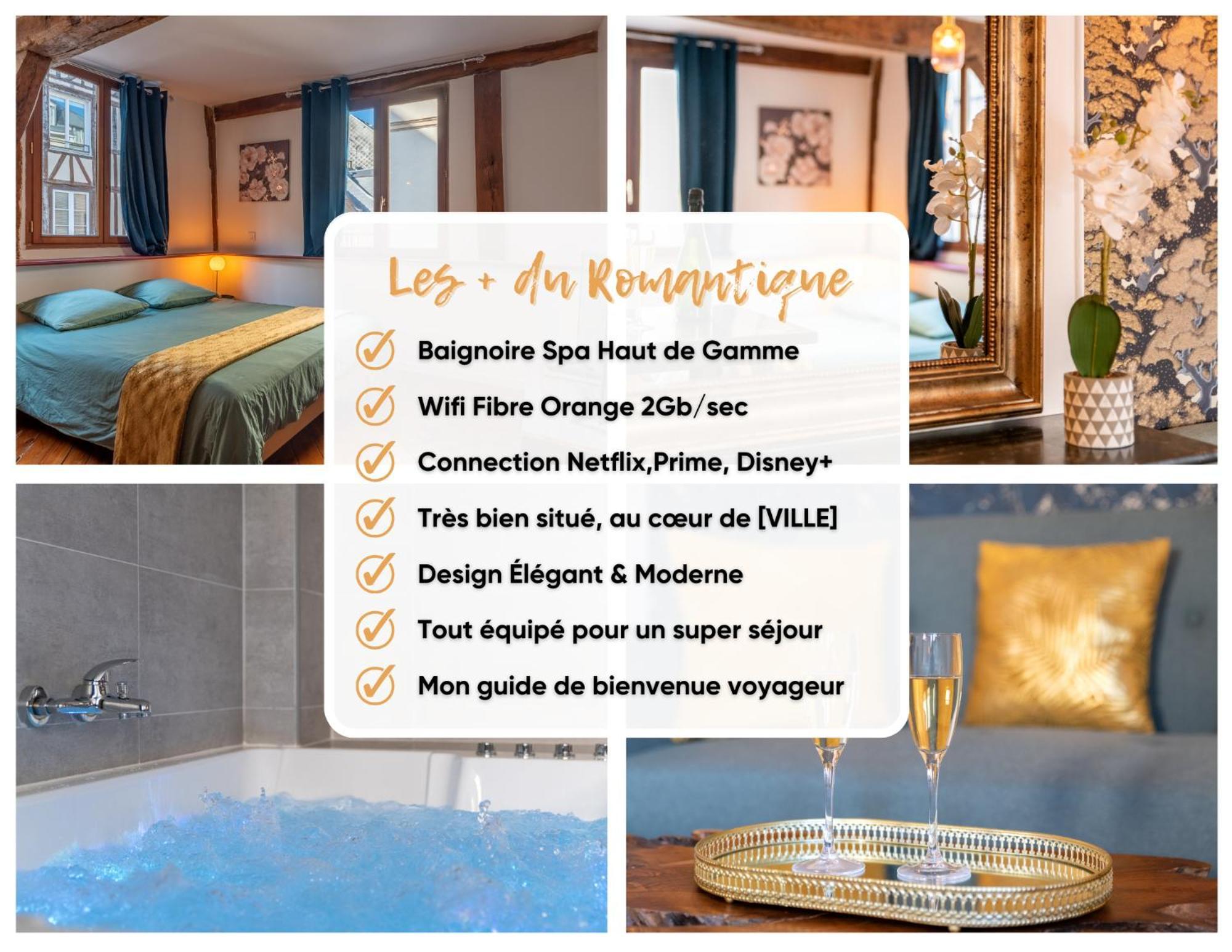 Appartamento Le Romantique Jacuzzi Centre Rouen